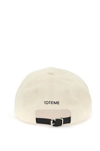 Shop Totême Toteme Baseball Cap Made Of Tw In Beige