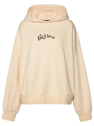 Shop Barrow Ivory Cotton Sweatshirt