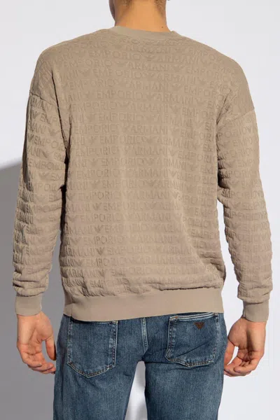 Shop Emporio Armani Monogrammed Sweater
