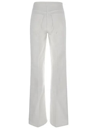 Shop Elisabetta Franchi White Jeans In Ivory