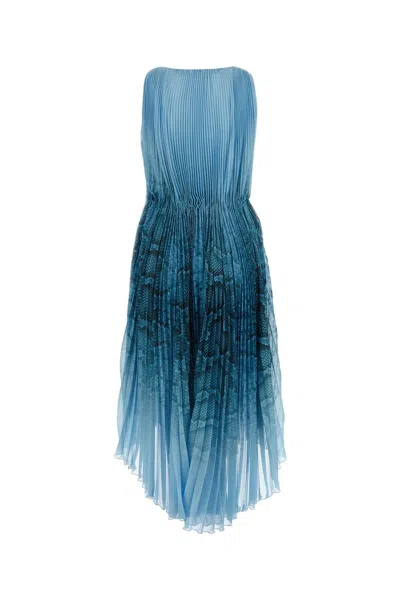 Shop Ermanno Scervino Light Blue Polyester Dress