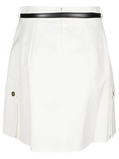 Shop Elisabetta Franchi Mini Skirt In Ivory
