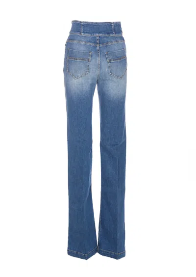 Shop Elisabetta Franchi Jeans In Blue Vintage