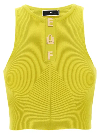 Shop Elisabetta Franchi Plate Top In Yellow