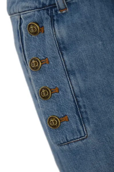 Shop Twinset Flared Jeans With Buttons