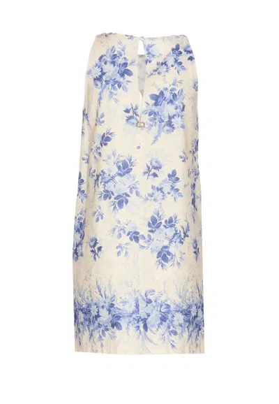 Shop Twinset Short Dress With Flower Print
