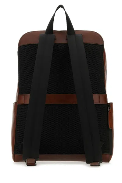 Shop The Bridge Brown Leather Damiano Backpack