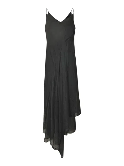 Shop Marc Le Bihan Back V-neck Sleeveless Dress In Black