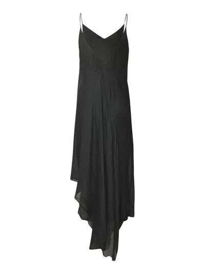 Shop Marc Le Bihan Back V-neck Sleeveless Dress In Black