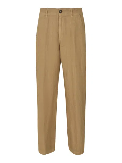 Shop Massimo Alba Straight Buttoned Trousers In Sand