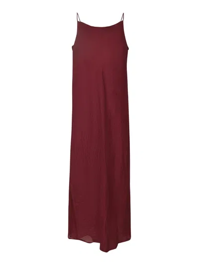 Shop Marc Le Bihan Classic Sleeveless Long-length Dress In Framboise