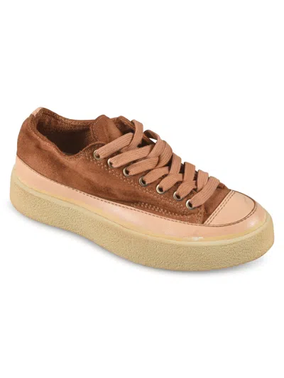 Shop Panama Jack Platform Lace-up Sneakers In Tobacco
