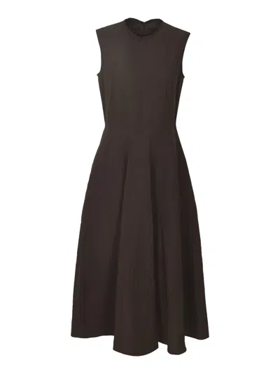 Shop Sofie D'hoore Sleeveless Back-zip Dress In Cacao