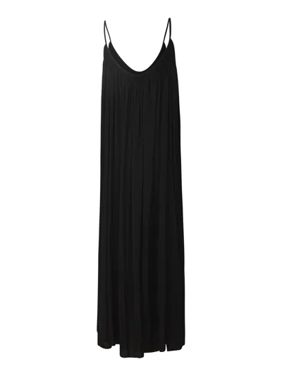Shop Vis-a-vis Boat Neck Sleeveless Dress In Black
