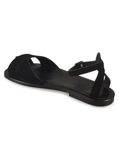 Shop Kjacques Simela F Sandals In Vel Noir
