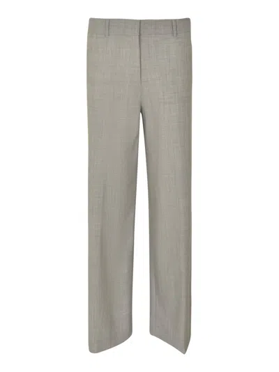 Shop Ql2 Straight Concealed Trousers In Grey