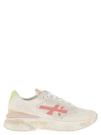 Shop Premiata Moerund 6736 - Sneakers In White/pink