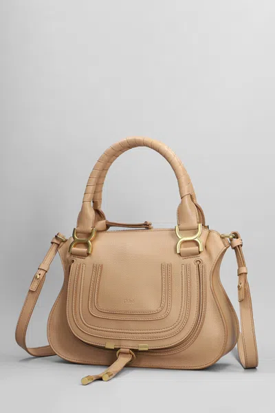 Shop Chloé Mercie Shoulder Bag In Beige Leather