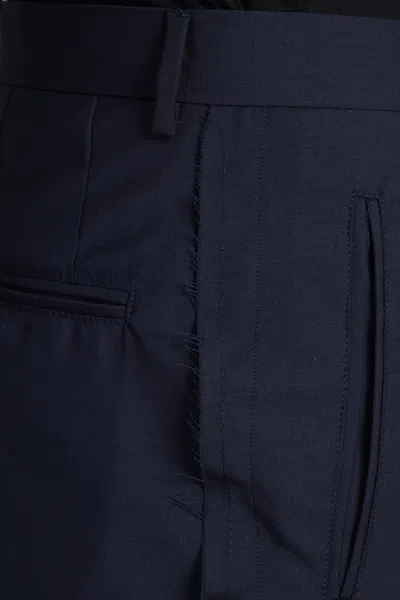 Shop Paura Troy Pants In Blue Wool
