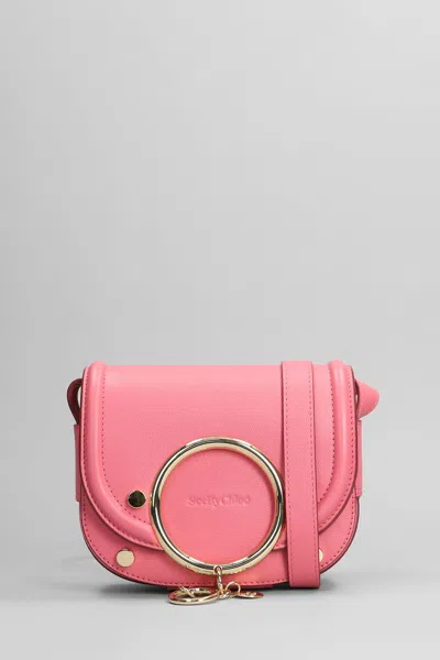 Shop See By Chloé Mara Shoulder Bag In Rose-pink Leather