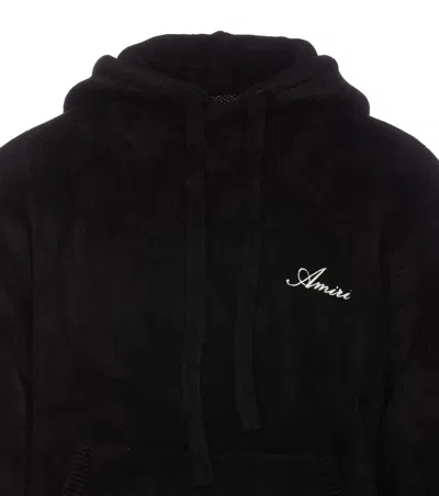 Shop Amiri Bones Sleeves Logo Hoodie In Black