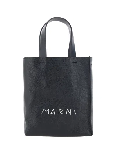 Shop Marni Shoulder Bag In Black