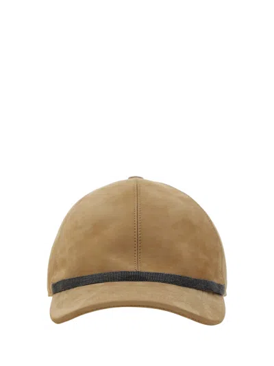 Shop Brunello Cucinelli Baseball Hat In Caramel