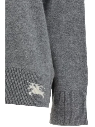 Shop Burberry Knitwear In Light Grey Melange