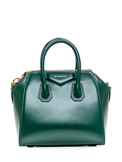 Shop Givenchy Antigona Mini Bag In Emerald Green