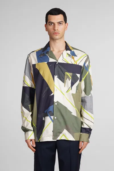 Shop Paura Austin Shirt In Multicolor Cotton