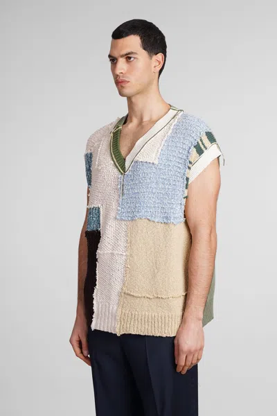 Shop Paura Nabil Vest In Multicolor Cotton