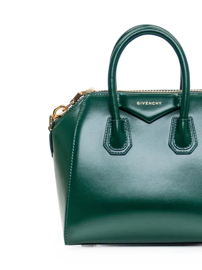 Shop Givenchy Antigona Mini Bag In Emerald Green