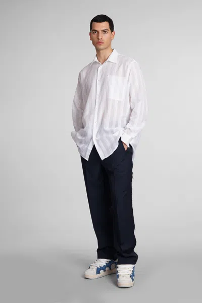 Shop Paura Erzin Shirt In White Cotton