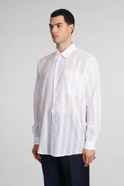Shop Paura Erzin Shirt In White Cotton