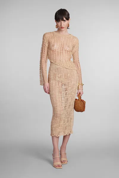 Shop Cult Gaia Dawson Skirt In Beige Wool