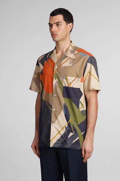 Shop Paura Jeremy Shirt In Multicolor Cotton