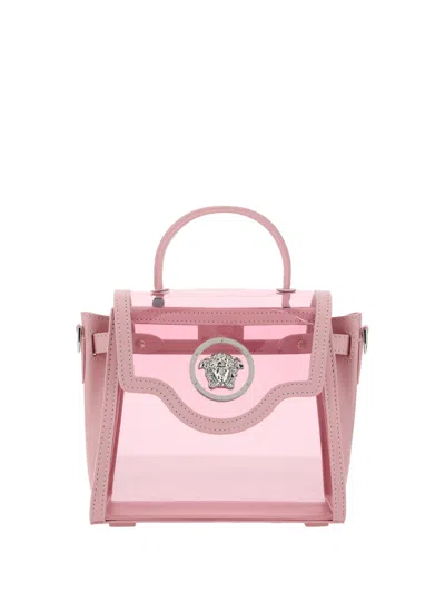 Shop Versace Handbag In English Rose-palladium