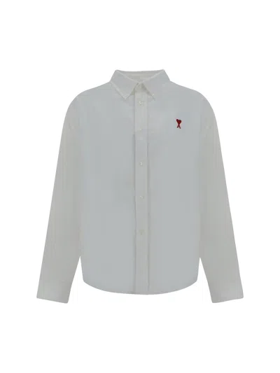 Shop Ami Alexandre Mattiussi Shirt In Natural White