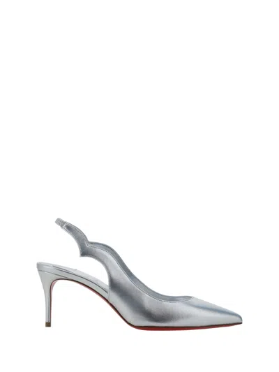 Shop Christian Louboutin Hot Chick Pumps In Silver/lin Silver