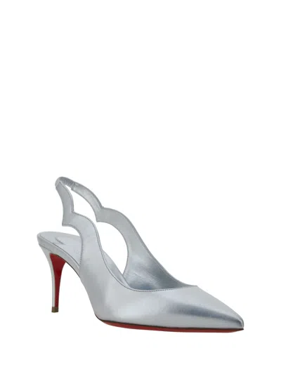 Shop Christian Louboutin Hot Chick Pumps In Silver/lin Silver