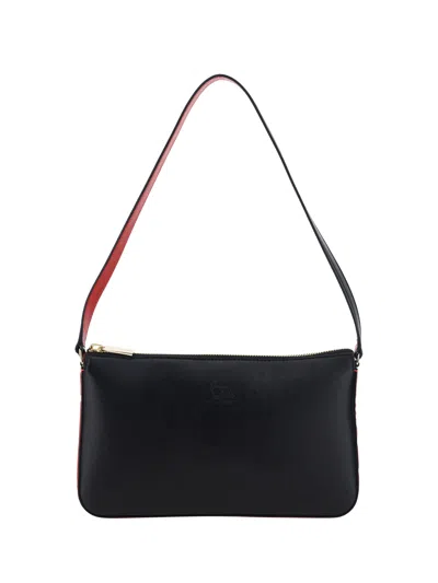 Shop Christian Louboutin Loubila Shoulder Bag In Black/red