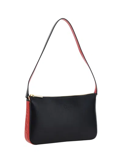 Shop Christian Louboutin Loubila Shoulder Bag In Black/red