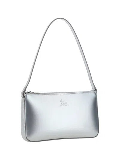 Shop Christian Louboutin Loubila Shoulder Bag In Silver/silver