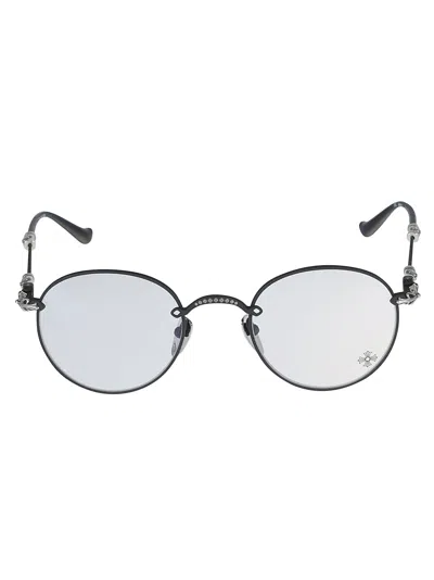 Shop Chrome Hearts Bubba-a Round Glasses In Black