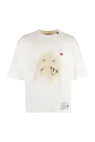 Shop Miharayasuhiro Cotton Crew-neck T-shirt In White