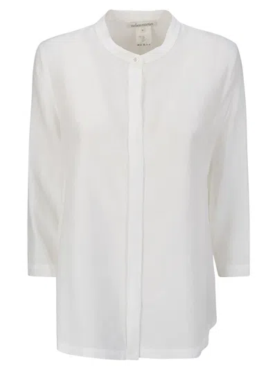 Shop Stefano Mortari Korean Linen Shirt M/l In White
