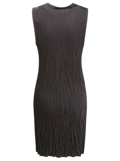 Shop Helmut Lang Crushed Dress In Black