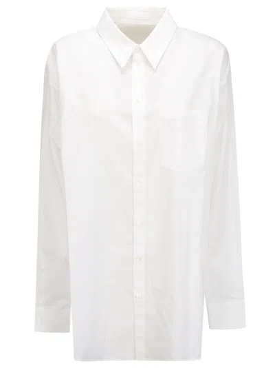 Helmut Lang Oversized Long-sleeve Shirt In White