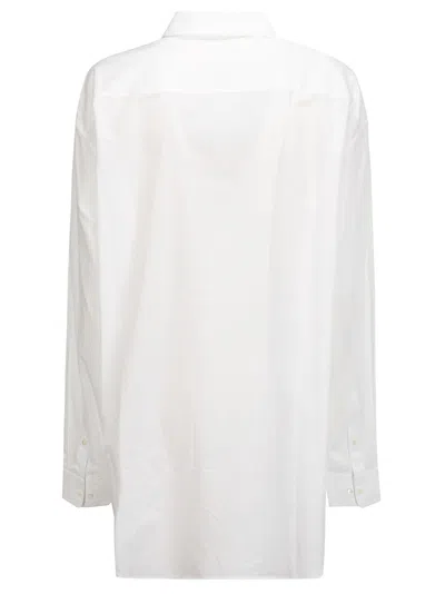Helmut Lang Oversized Long-sleeve Shirt In White