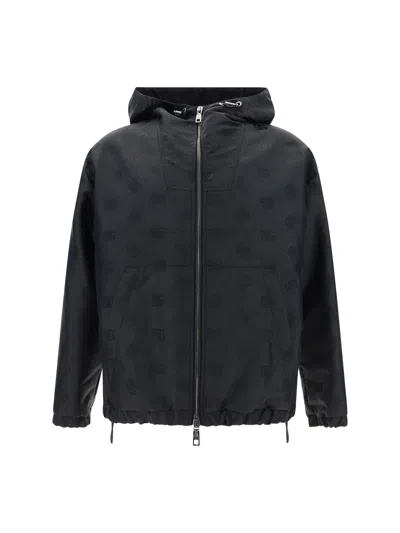 Shop Dolce & Gabbana Hooded Jacket In Nero